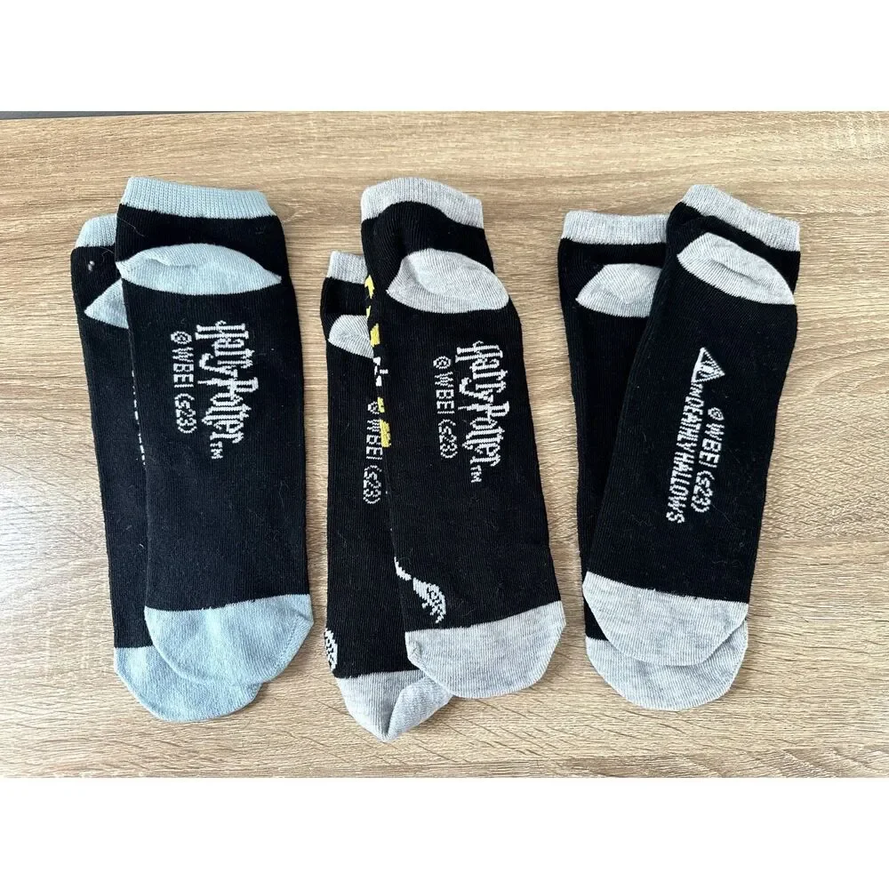 Harry Potter Junior/Women's Deathly Hallows Dobby Hedwig Pack of 6 Ankle Socks